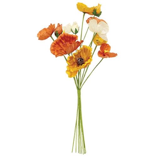 Orange Cream & Yellow Poppy Bush - The Fox Decor