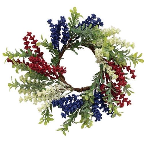 Red White & Blue Heather & Boxwood Ring 10 - The Fox Decor