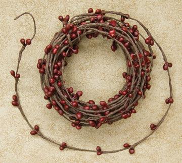 Burgundy Pip String Garland 18 ft - The Fox Decor