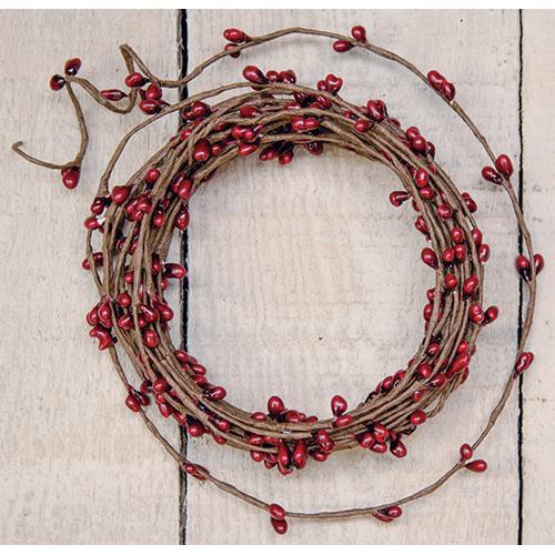 Red Pip String Garland 18 ft - The Fox Decor