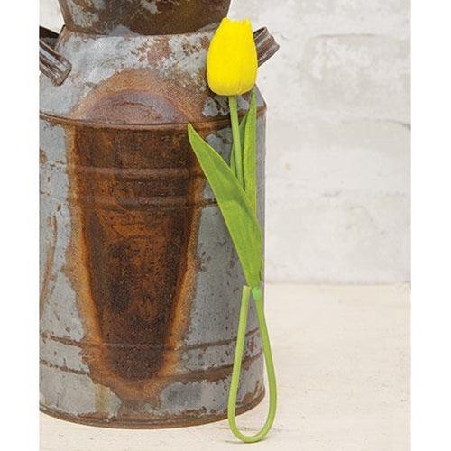 Foamy Tulip Bud Stem Yellow - The Fox Decor