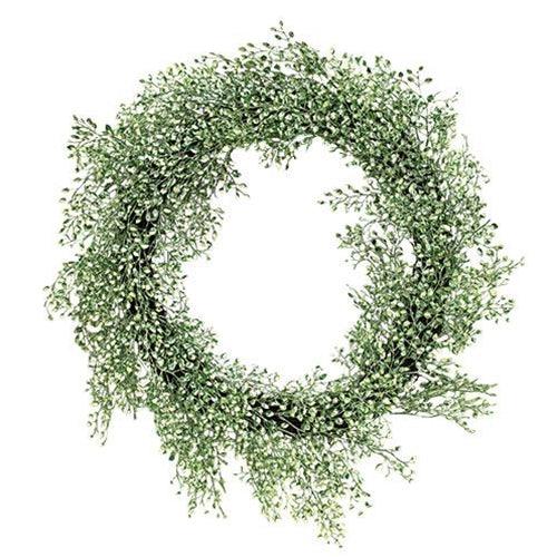 Frosted Green Little Luna Leaves Wreath 20 - The Fox Decor
