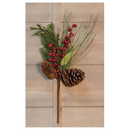 Berry Pinecone Pick 18 - The Fox Decor