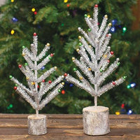 Snazzy Silver Tinsel Tree 16 - The Fox Decor