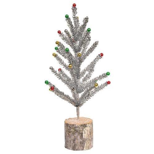 Snazzy Silver Tinsel Tree 16 - The Fox Decor