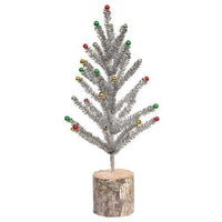 Snazzy Silver Tinsel Tree 16 - The Fox Decor