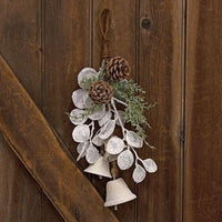 Silver Dollar Shine Hanging Teardrop w Bells - The Fox Decor