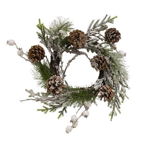 Flocked Berry Pine Wreath - The Fox Decor