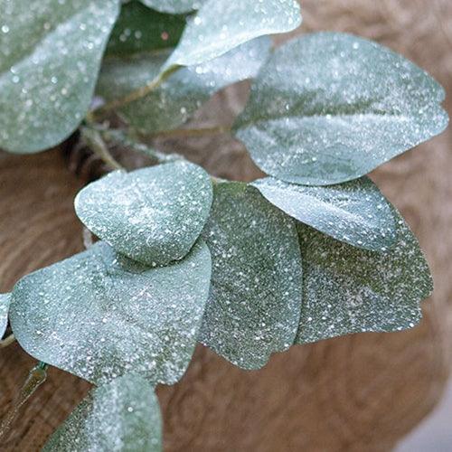 Frosted Dollar Eucalyptus Leaf Candle Ring 35 - The Fox Decor