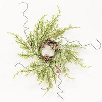 Frosty Red Berry & Cone Candle Ring 15 - The Fox Decor
