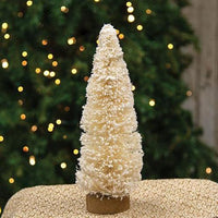 Flocked White Bottle Brush Tree 12 - The Fox Decor
