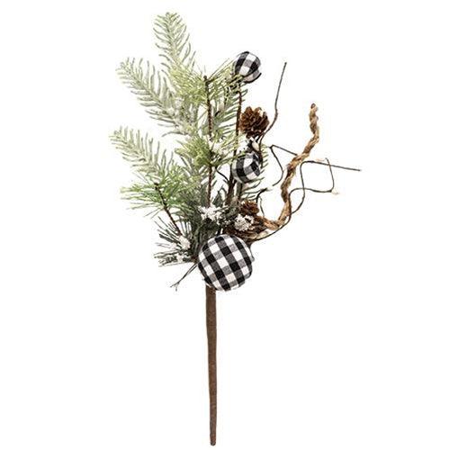 Black & White Country Gingham Bells Pick - The Fox Decor