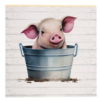 Baby Piggy in a Bucket Block - The Fox Decor