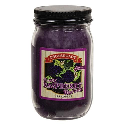 Black Raspberry Harvest 12oz Pint Jar Candle - The Fox Decor