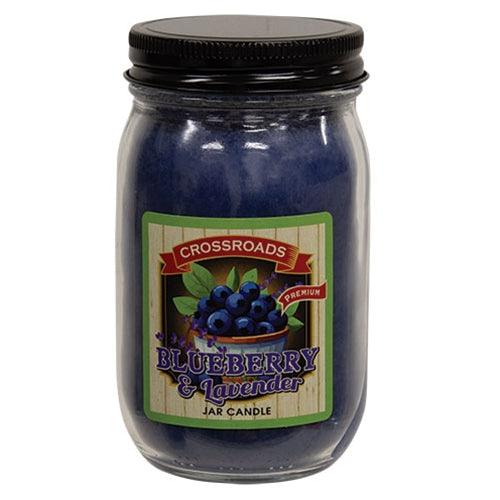 Blueberry & Lavender 12oz Pint Jar Candle - The Fox Decor