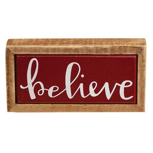 Mini Believe Box Sign - The Fox Decor