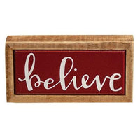 Mini Believe Box Sign - The Fox Decor