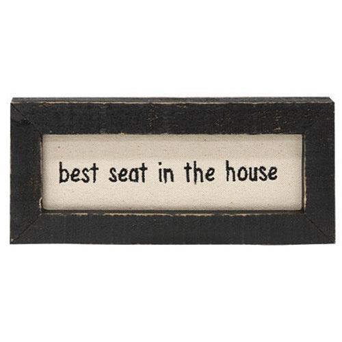 Best Seat in the House Framed Stitchery - The Fox Decor
