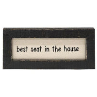 Best Seat in the House Framed Stitchery - The Fox Decor