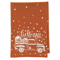 Hello Fall Pumpkin Truck Dish Towel - The Fox Decor