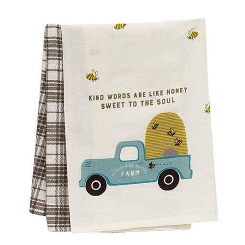 2 Set Kind Words Kitchen Towels - The Fox Decor