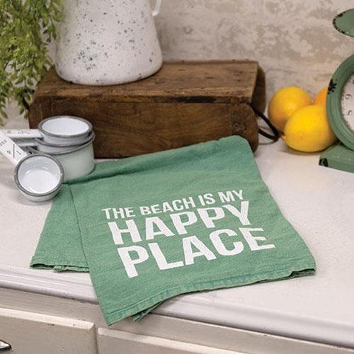 The Beach is my Happy Place Dish Towel - The Fox Decor