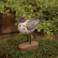 Weathered Wood Sandpiper Sitter - The Fox Decor