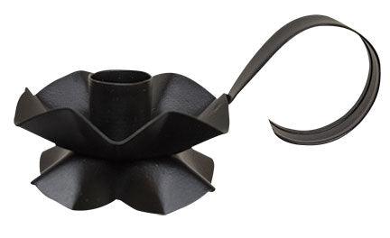 Black Flower Taper Holder - The Fox Decor