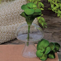 Glass Standing Mushroom Vase - The Fox Decor