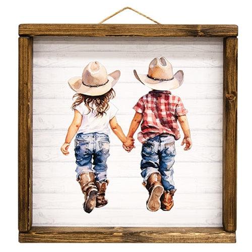 Country Boy & Girl Framed Print 12 - The Fox Decor
