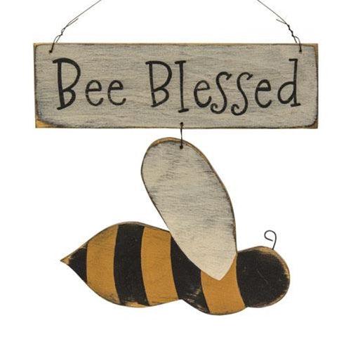 Bee Blessed Hanging Bee Sign - The Fox Decor