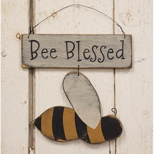 Bee Blessed Hanging Bee Sign - The Fox Decor