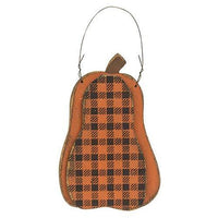Layered Wood Buffalo Plaid Hanging Pumpkin 2 Asstd - The Fox Decor