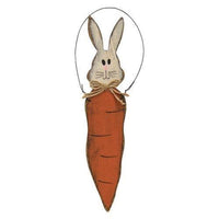 Primitive Bunny Carrot Ornament - The Fox Decor
