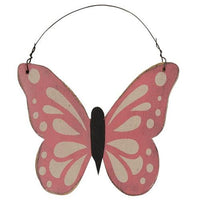 Distressed Wooden Butterfly Ornament 3 Asstd - The Fox Decor