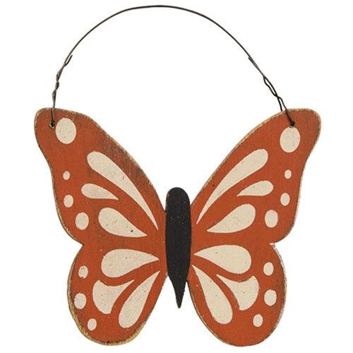 Distressed Wooden Butterfly Ornament 3 Asstd - The Fox Decor