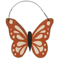 Distressed Wooden Butterfly Ornament 3 Asstd - The Fox Decor
