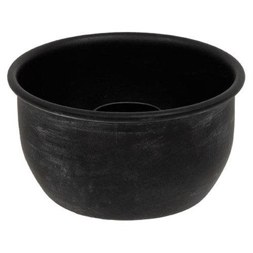 Old Black Metal Taper Bowl - The Fox Decor