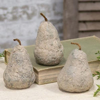Cement Pear 3 Asstd Sold Individually - The Fox Decor