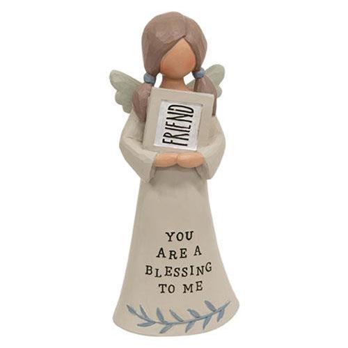 Friend You Are a Blessing Resin Angel - The Fox Decor