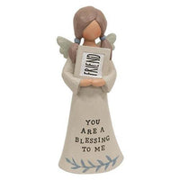 Friend You Are a Blessing Resin Angel - The Fox Decor