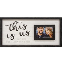 This Is Us Framed Sign With Picture Frame 12x24 - The Fox Decor