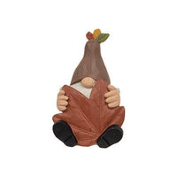3 Set Resin Sitting Fall Gnome Figures - The Fox Decor