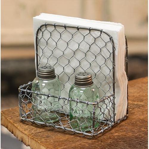 Galvanized Chicken Wire Napkin Holder - The Fox Decor