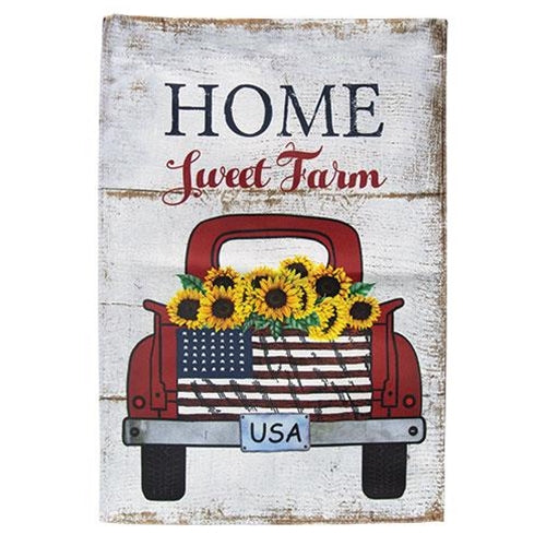 Home Sweet Farm Red Truck Garden Flag - The Fox Decor