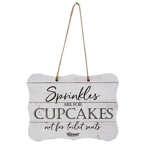 Sprinkles Are For Cupcakes Ribbon Sign 8 x 6 - The Fox Decor