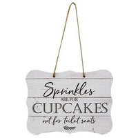 Sprinkles Are For Cupcakes Ribbon Sign 8 x 6 - The Fox Decor