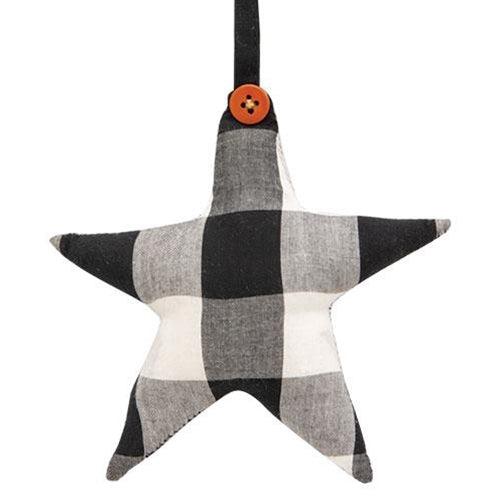 Black & White Buffalo Check Star Ornament - The Fox Decor