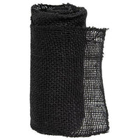 Black Burlap Ribbon 6 x 5 Yards - The Fox Decor