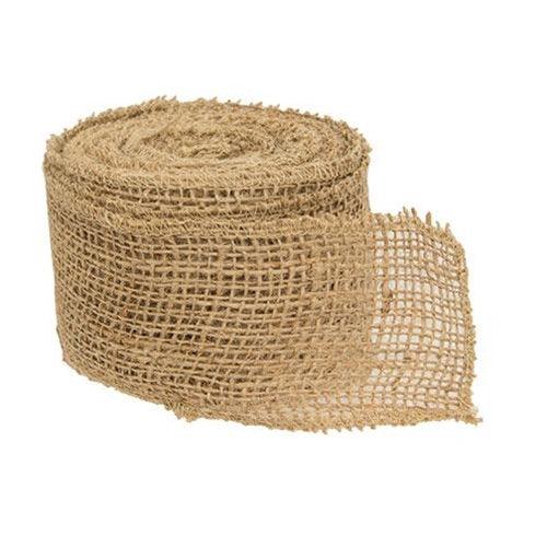 Natural Burlap Ribbon 25W x 10 Yards - The Fox Decor